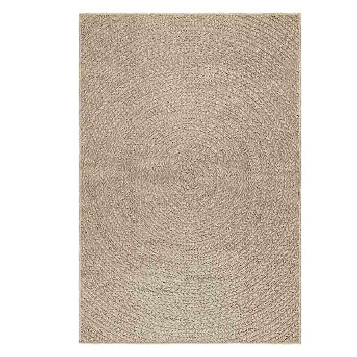 VidaXL Tapis ZIZUR beige 120x170 cm aspect de jute intérieur extérieur, tapis d'extérieur, tapis de sol, tapis d'intérieur, 4010407