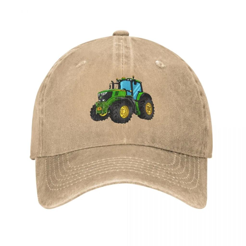 Tractor Green Tractor Drawing Baseball Cap funny hat Luxury Brand Sports Cap Hat Baseball Cap Baseball For Unisex Womens