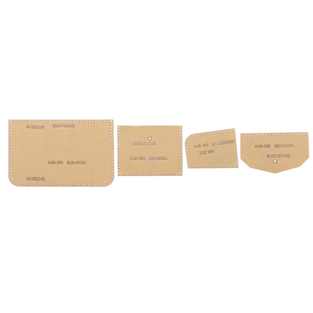 4Pcs Acrylic Wallet Template DIY Leather Craft Zipper Coin Purse Card Bag Making Tools