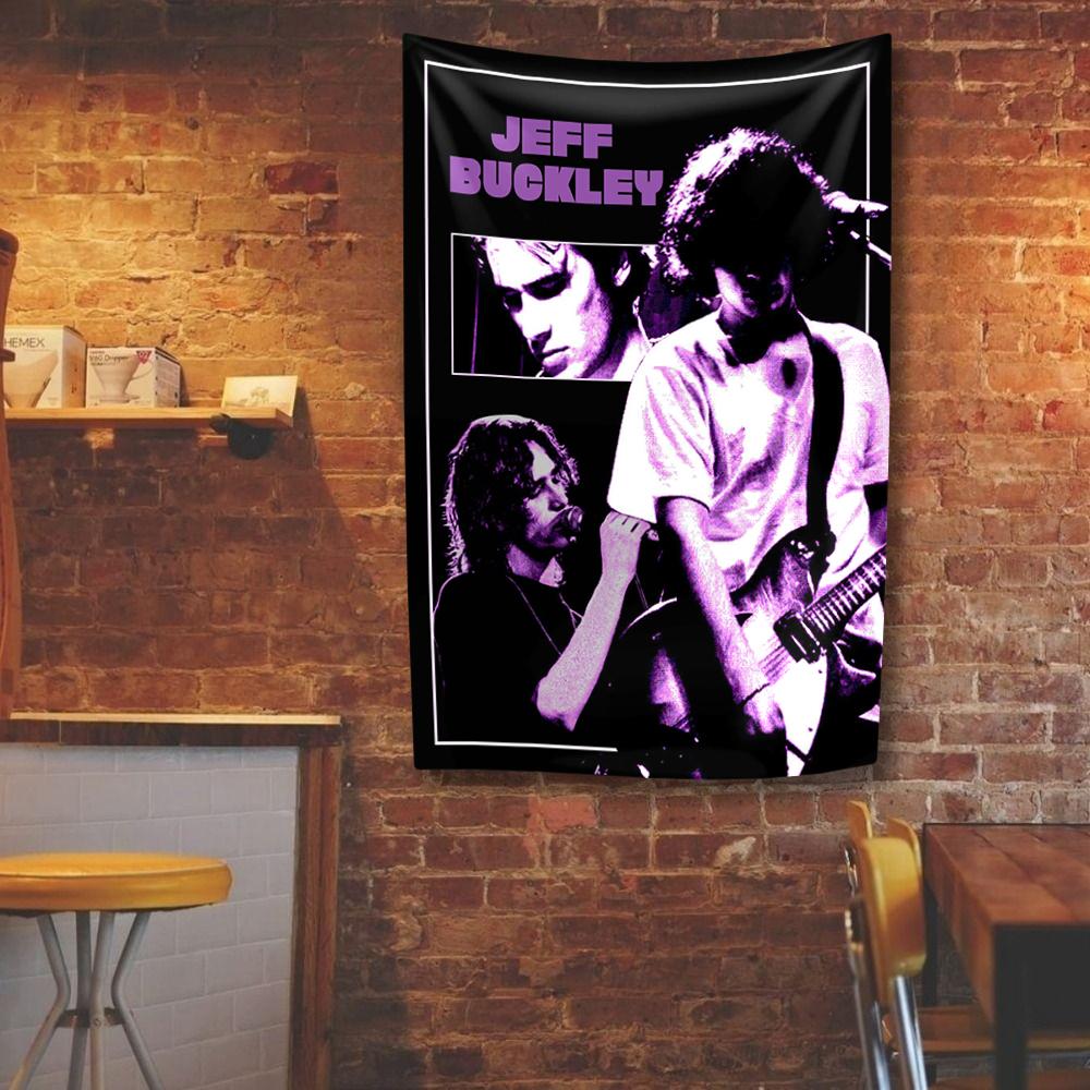 J-Jeff B-Buckley Singer Flag Classic Movie Tapestry Fancy Wall Hanging Background For Living Room Bar Decor Room Wall Banner