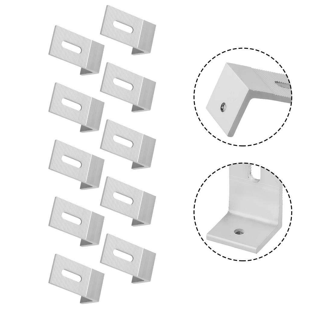 90 Degree Solar Panel Mounting L Brackets Angle PV Connection Angle Aluminum Rail Cross Interconnects For RV Boat Off Grid Roof