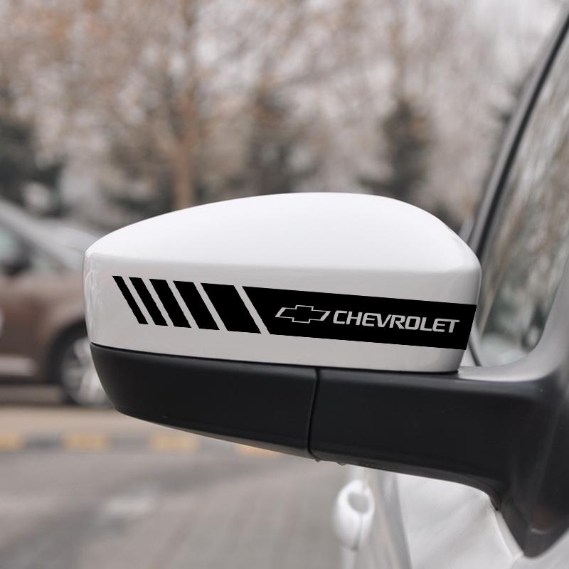 Auto-Streifen-Aufkleber Rückspiegel Reflektierende Vinyl-Aufkleber Dekoration für Chevrolet Camaro Trax Blazer Cavalier Onix Aveo Silverado Malibu Captiva