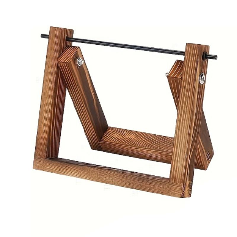 Holz-Garnspender 360 Grad drehbarer Holz-Garnhalter Ständer Schreibtisch Garnrollen-Organisator Für Strickprojekt