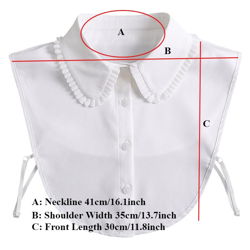 Perfect Match White Chiffon Shirt Fake Collar For Women And Mens Lapel Half Shirt Button Down Removable Formal Suits False Collar