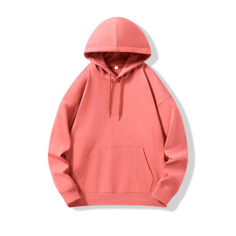 Heavyweight Drop Shoulder Pure Cotton Hooded Sweatshirt with Custom Logo and Printing