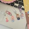 Cute Overalls Pull-up Fabric Pendant Cute Cartoon Student Bag Pendant Gift