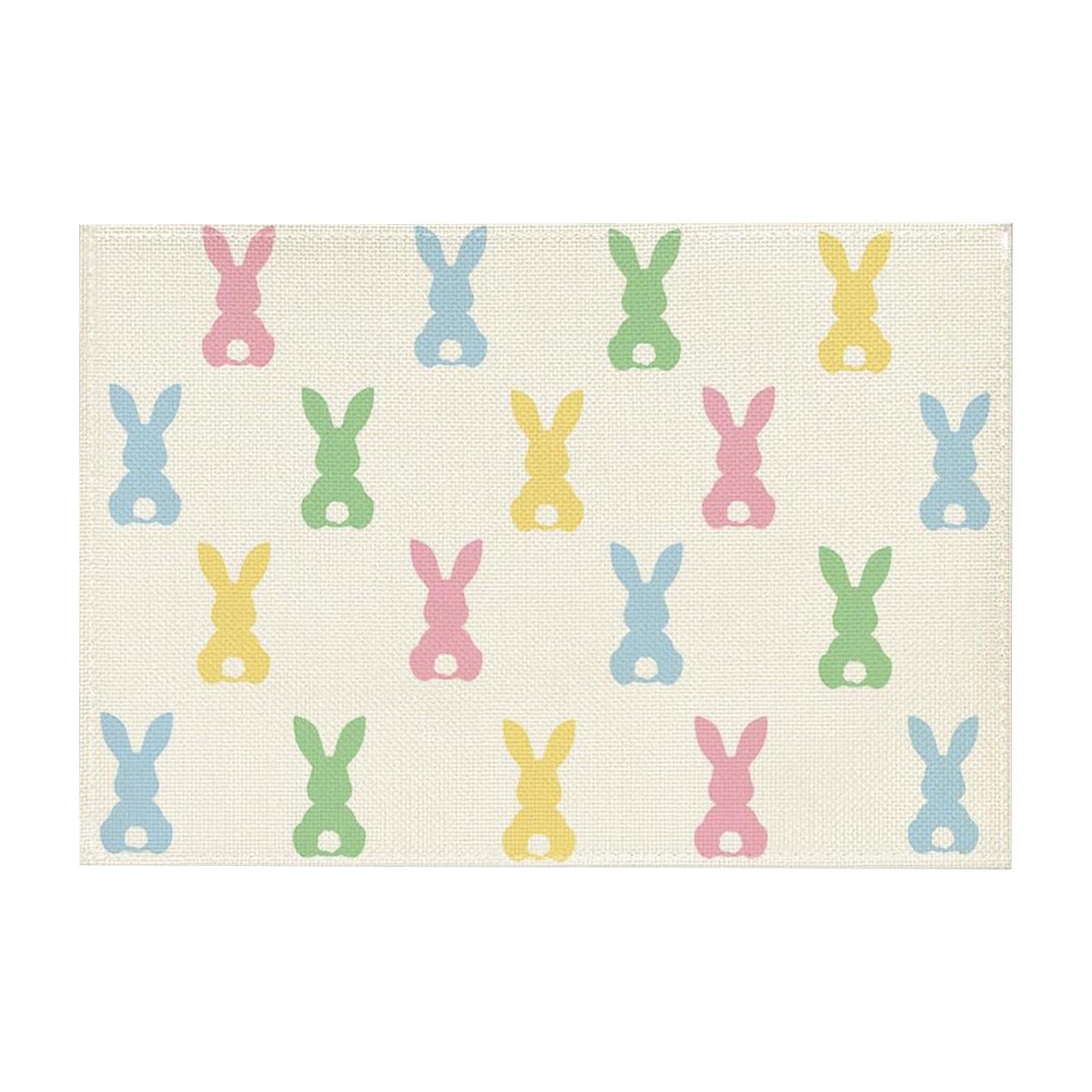 

Easter Placemat 1812in, Bunny Pattern, Spring Holiday , Indoor Placemat, Home Decor. One Size