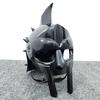 Helm Tragbar Gladiator Römisch Maximus, Gestachelter Stahl Mittelalter Kostüm LARP Cosplay Sammlerstück Geschenk