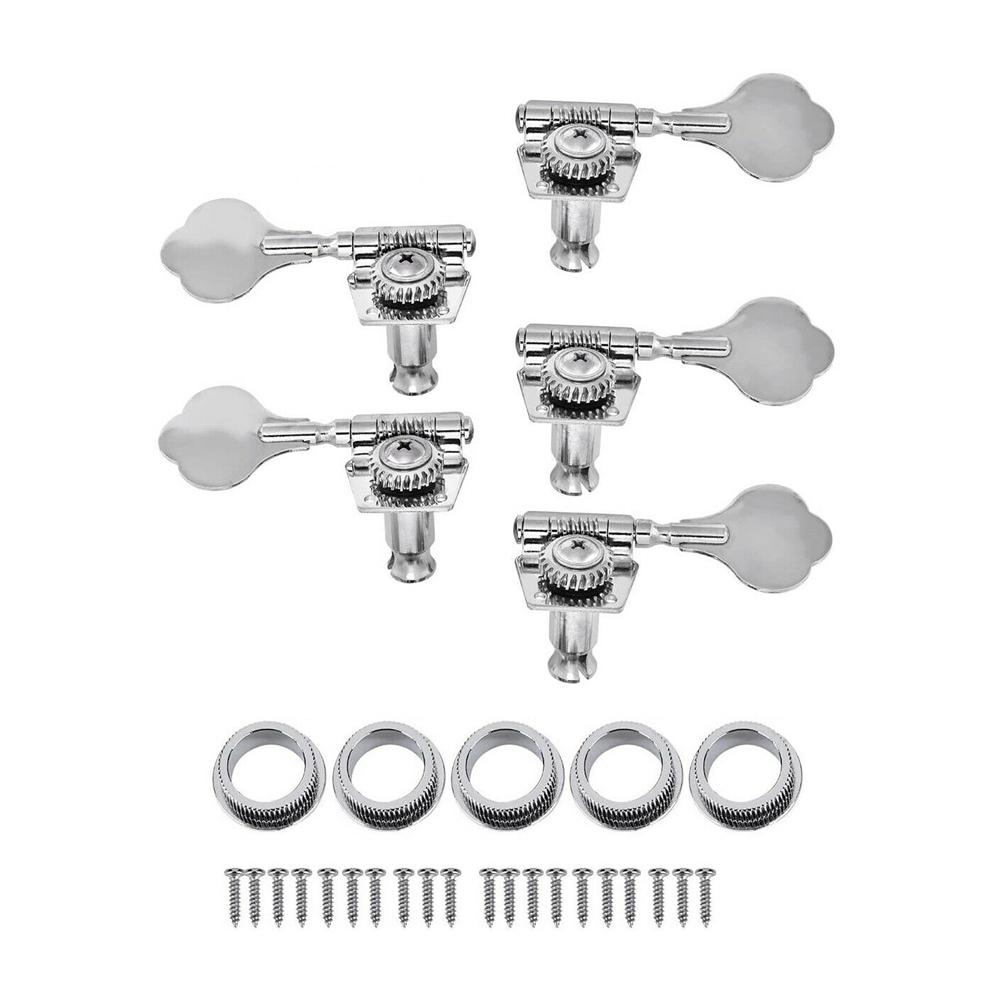 2L3R3L2R3L3R1L4R4L1R Open Gear Bass 5-String Tuners Tuning Pegs Keys Machine Heads For Bass Guitar Chrome Gold Black