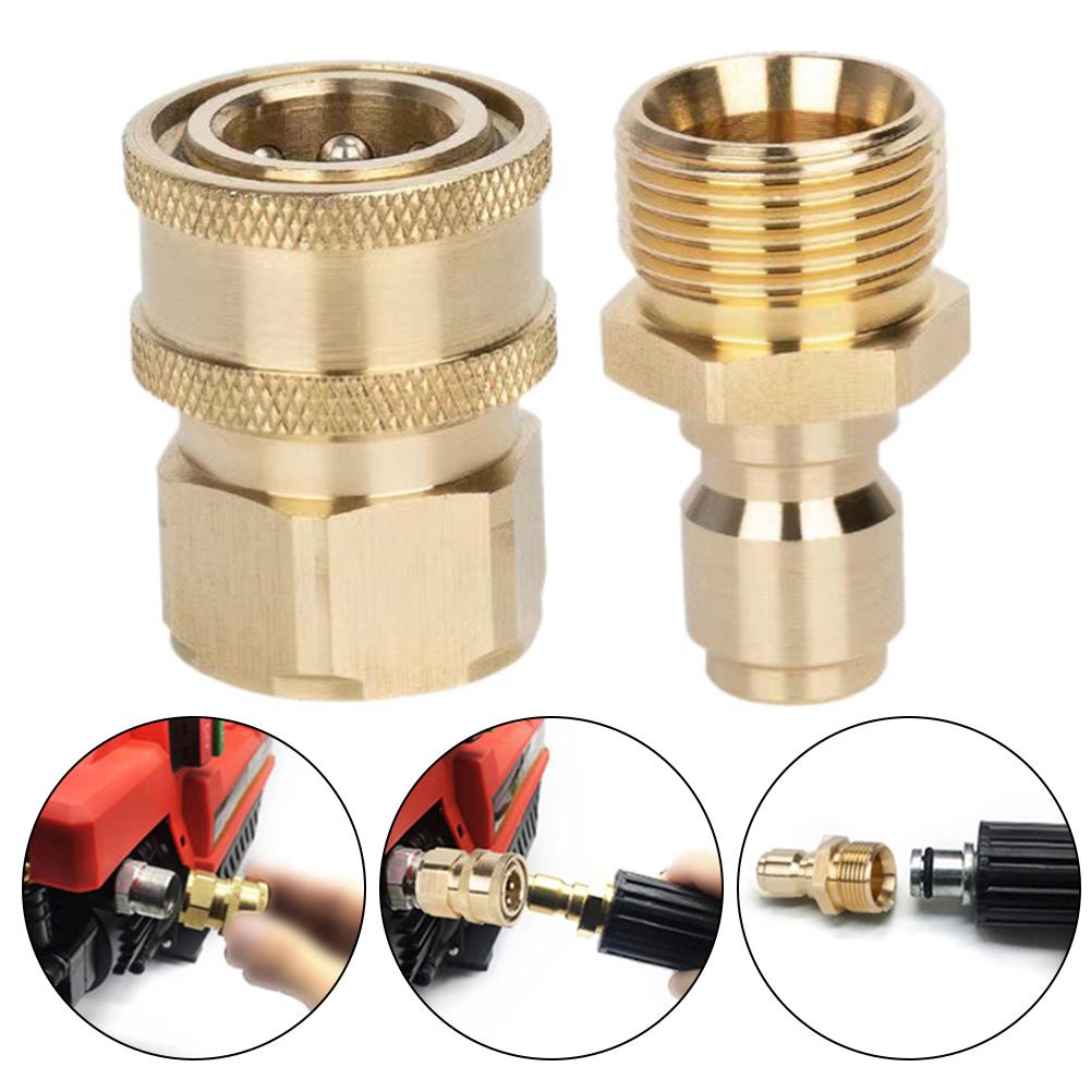 Hochdruckreiniger Messing Schnellkupplungsadapter 38 M22 für auslaufsicheren Gebrauch