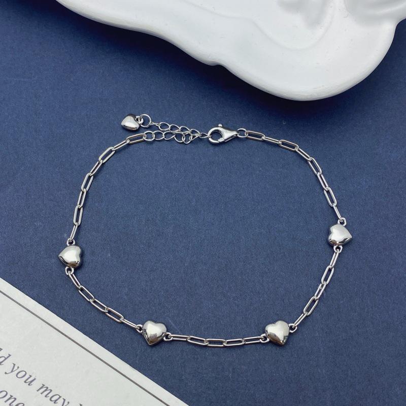 S925 Sterling Silver Heart Paperclip Bracelet - 2026 Trendy, Fashionable & Versatile Women s Jewelry 925 Sterling Silver