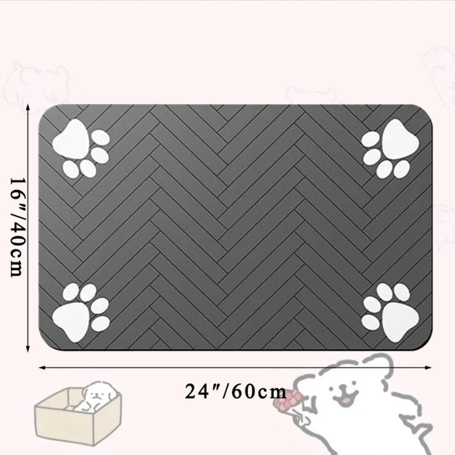 Pet Feeding Pet Placemat for Food and Water Bowl with Waterproof Rubber Backing Quick Dry Water Mat for Dog Cat