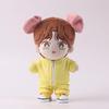 niannyyhouse 10cm 15cm Plush Clothes Solid Color Jacket Pants Tracksuit Set Cotton Doll Dress Up Accessories (yellow-10cm)