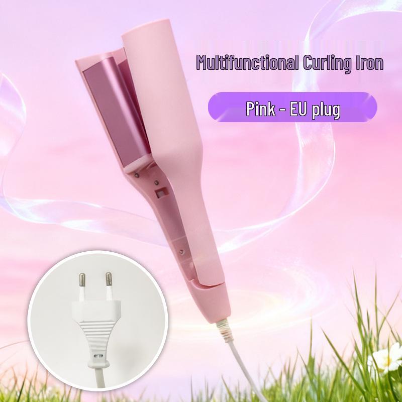 

European 32mm Deep V Curling Iron - Wavy, Egg Roll Style, Long-Lasting No-Heat Hair Curler