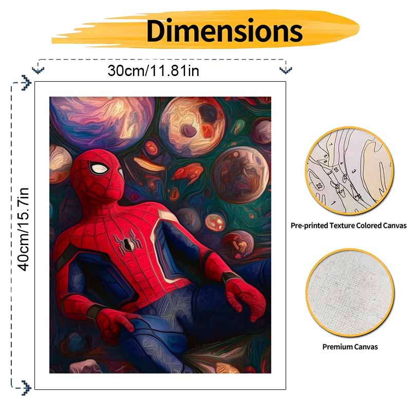 SpiderMan Space Art Painting Kit Home Wall Decor Handmade Gift  Perfect Abstract Galaxy Superhero Canvas for Living Room Wall Hanging
