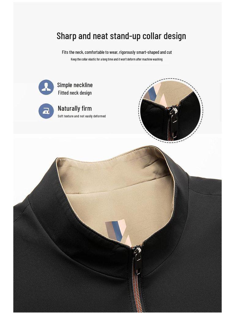 Men's Spring/Autumn Executive Casual Jacket - Middle-aged & Elderly Dad Wear