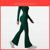 Yoga Jumpsuit With Moisturewicking Fabric Long Sleeve For Fitness And Workout