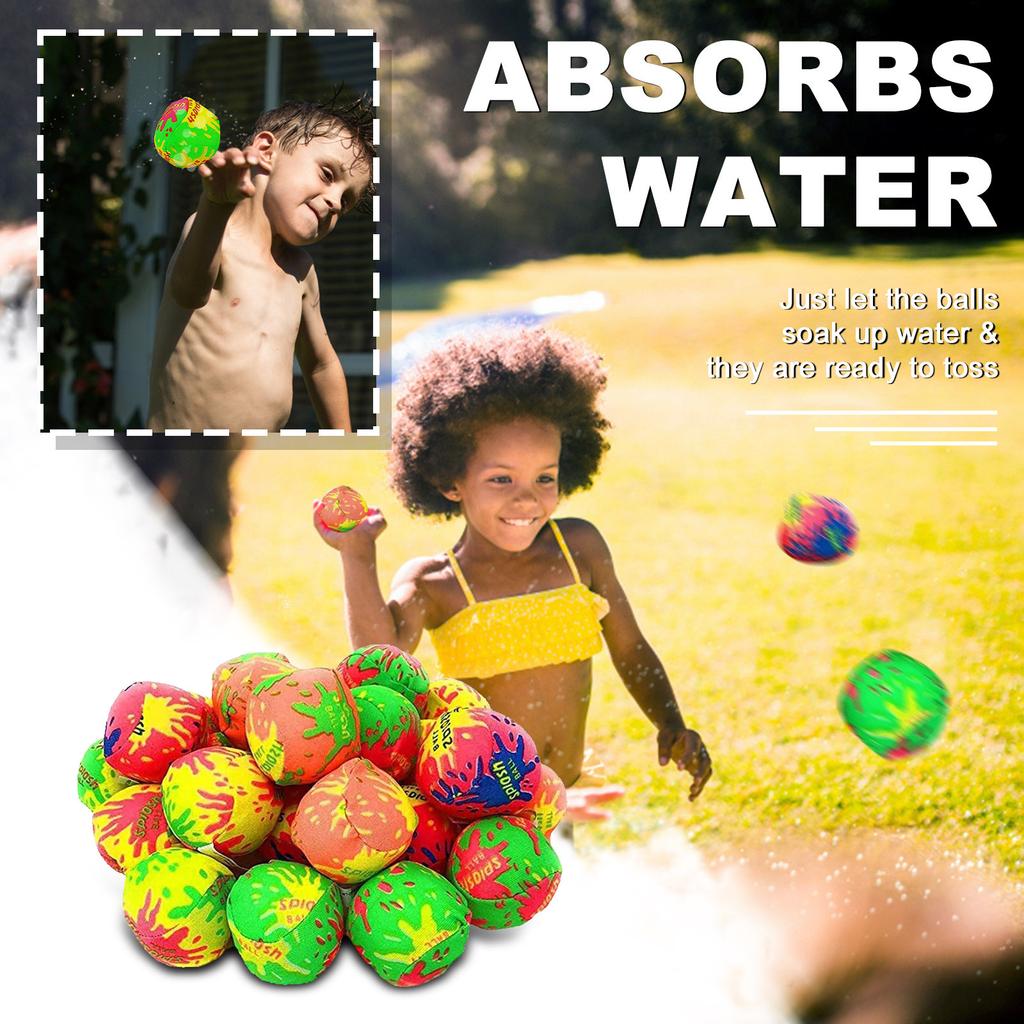 20pcs 2 Inch Water Soaking Balls Soft Absorbent Water Balls for Outdoor Water Games Beach Pool Summer Water Activities