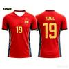 Kit Sportivo Asciugatura Rapida per Bambini Yamal Squadra Spagna Maglia Numero 19 Kit Sportivo da Ragazzo Nuovo Prodotto Per 2026 Set da Uomo e Donna