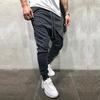 მამაკაცის საგაზაფხულო ზამთრის Joggers მყარი Patchwork Drawstring სპორტული შარვალი შარვალი შარვალი