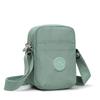 Compact Nylon Crossbody Bag with Double Zipper Closure Adjustable Strap Small Casual Purse for Daily Travel