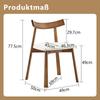Set of 2 Dining Chairs with Wooden Frame, Upholstered Chairs with Ergonomic Backrest, Chairs for Dining Room Living Room, Chairs Only Without Table