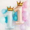 40 Inch Large Size Crown Number 1 Children Balloon 1st Birthday Balloon Party Decoration Party Supplies