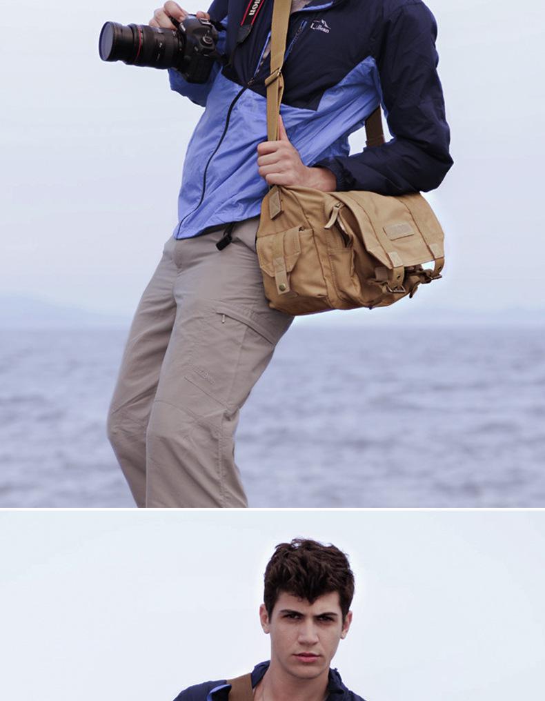 Cwatcun Retro Canvas Outdoor Kameratasche für DSLRs