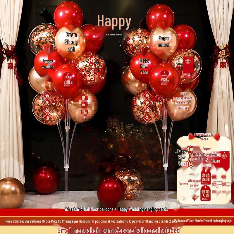 Complete Wedding Balloon Decoration Set for Aisle, Table, and Room