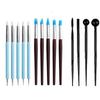 14-Piece Polymer Clay Pottery & Nail Art Silicone Pen Set with Soft Tip for Painting, Mark Removal, and Modification