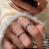 Korean Version of Zircon Open Ring Female Design Index Finger Ring Ring Tide
