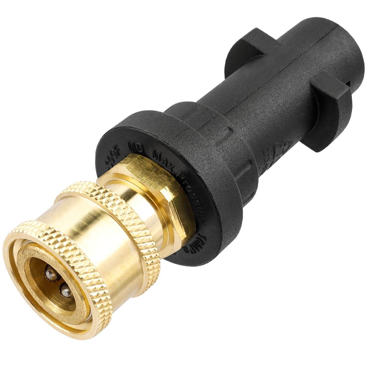 K Series Adapter K2-K7, High Pressure Washer Adapter Gun 1/4 Quick Connect Adapter Brass Pressure Washer Foam Cannon Adapter