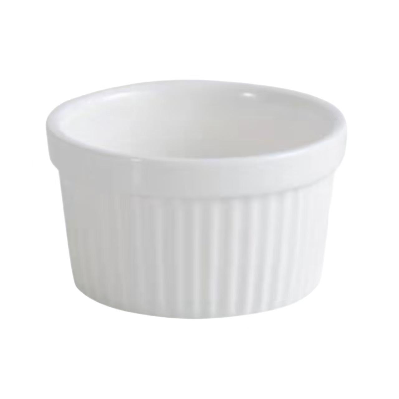 Креативная кухонная утварь Белый керамический рамекин - Форма для пудинга, кекса, десерта и мороженого centimeters