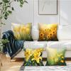 Oil Painting With Floral Pillowcase Printed Polyester 40/45/50Cm Throw Pillowcover Decorative Sofa Cushion Pillowslip Home Decor