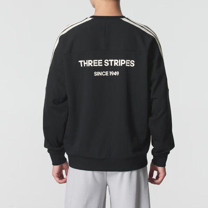 Adidas Sweatshirts Men's Black Crew Neck Moderate Regular KA2562