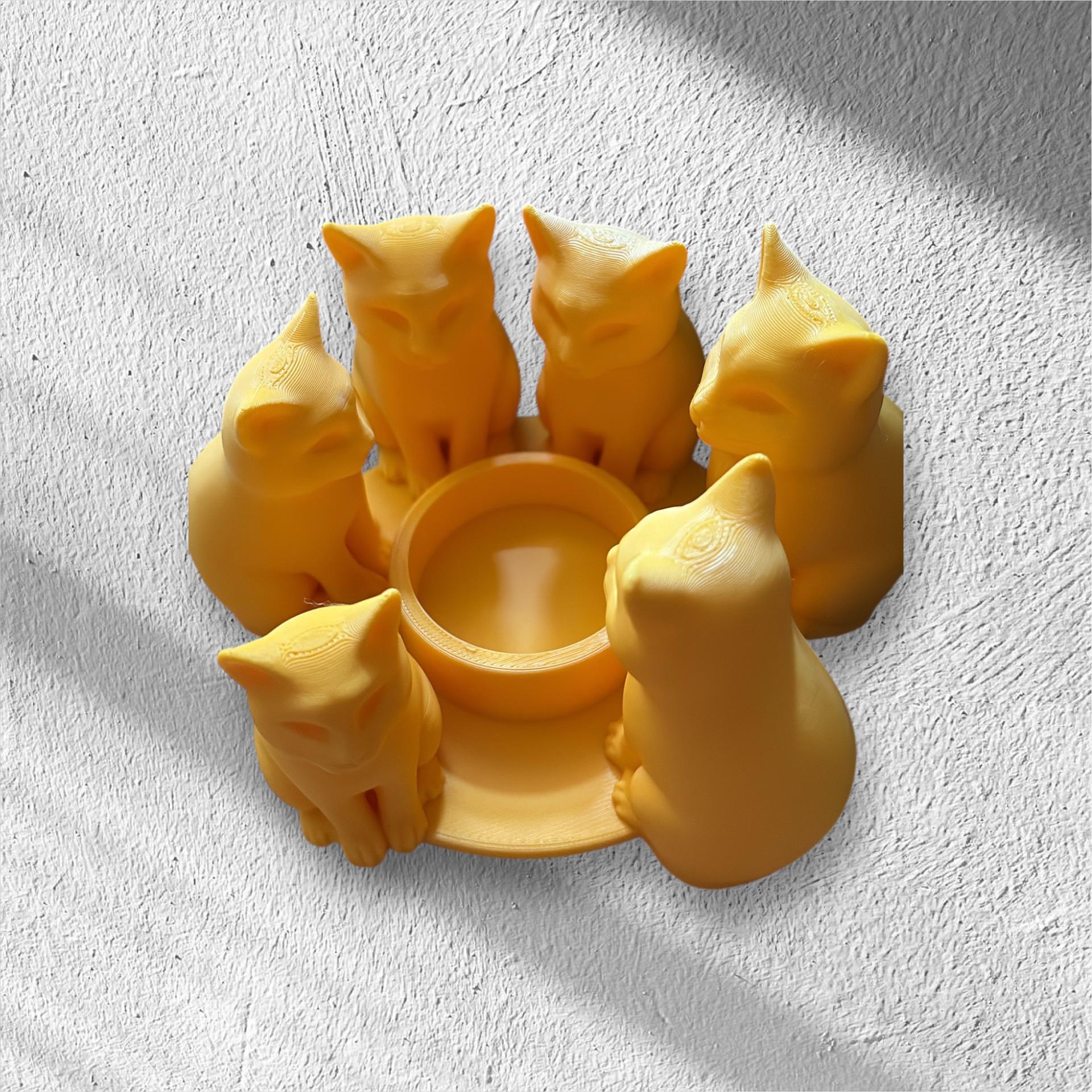 

Valentine s Day Cat Candle Holder: Perfect Table Decor to Create a Warm Atmosphere (Candles Not Included) Small