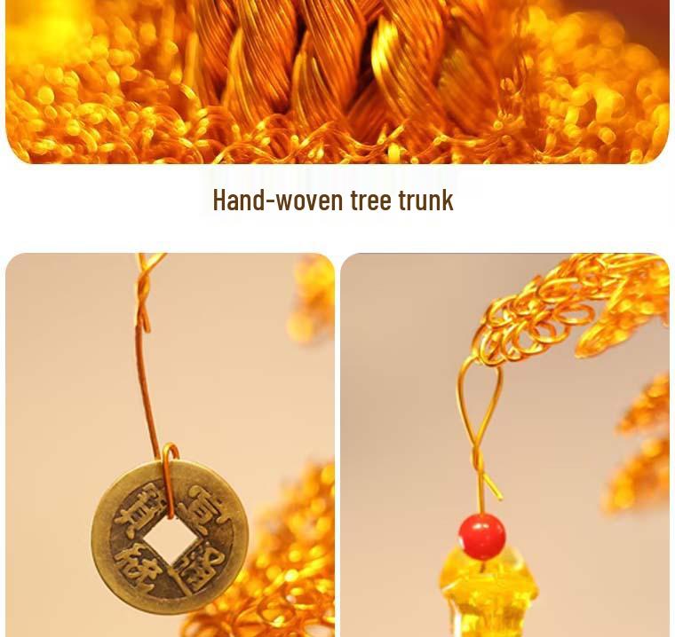 Hand-Woven Money Tree Ornament for Home Decoration and Housewarming