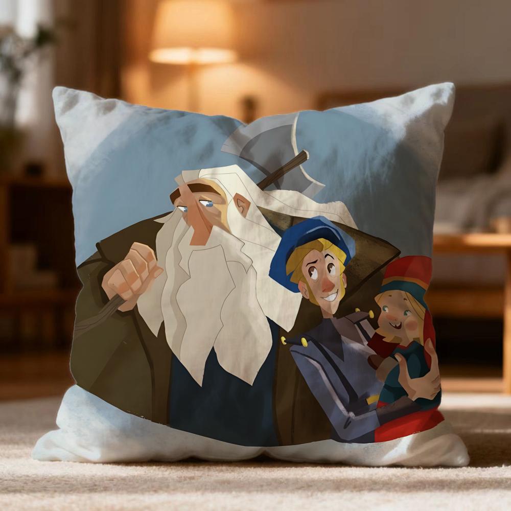Popular KKlausew Cushion Cover Soft Washable Pillow Case Multi-Scene for Couch Bed Travel Office Use