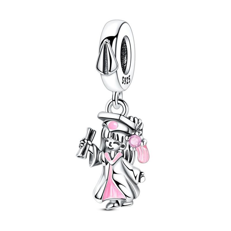 Graduation Charms Coppertrip Phone Charms Bead Friendship Schoolbag Pendants Fit Bracelet Diy Jewelry Marking