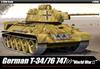 Academy 1/35 Scale World War II German T-34-747(r) Captured Tank Plastic Model Kit 13502