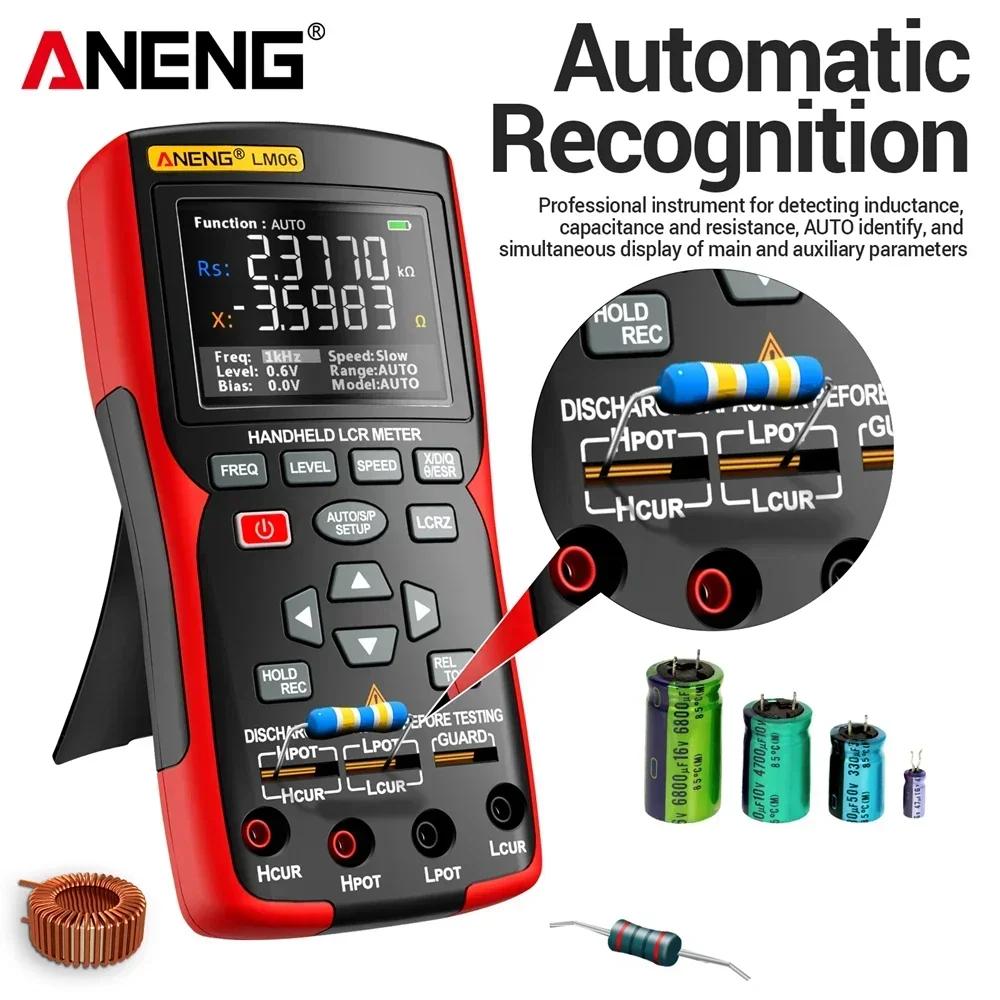 2026 ANENG LM06 Digital LCR Meter Smart Tweezer High Precision ESR Resistance Capacitance Inductance Tester for Electronic Repair With Digital Display