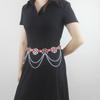 Y2K Pentagram Metal Chain  for Women Streetwear Dress Waist Accessory