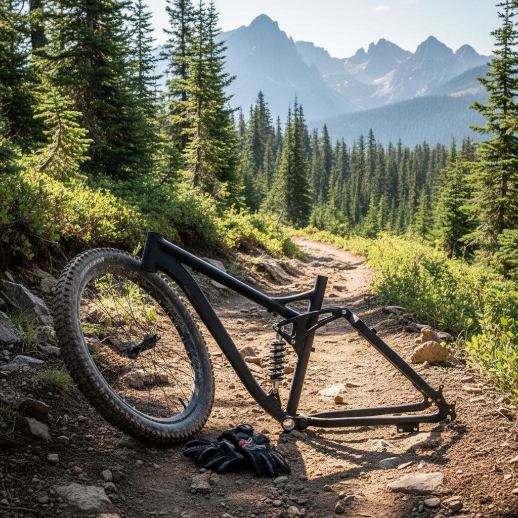26 Inch Aluminum Mountain Bike Frame 4Link Structure Quick Release for Rough Terrain, Trail