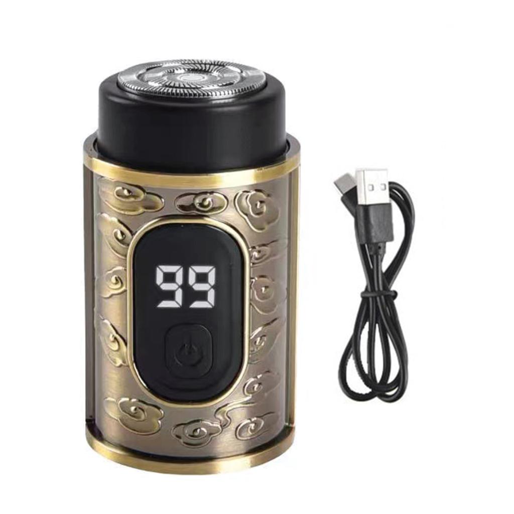 Mini-Elektrorasierer mit Digitalanzeige, wiederaufladbar über USB, wasserdicht, nass und trocken, tragbar, für unterwegs, Rasierapparat für Männer, Bartschneider, Haarentfernungswerkzeug