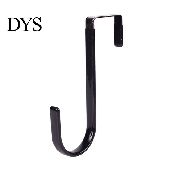 Towel Hook Back Door Punch-free Strong Bearing Capacity Mini S-Shaped PVC Carbon Steel for Kitchen Behind Cabinet Hanger