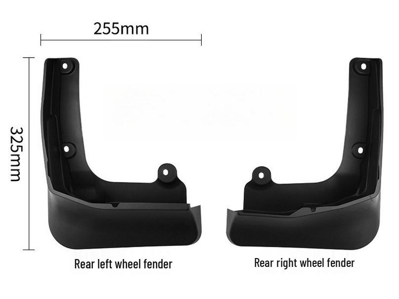 2025 BYD Xia Front and Rear Tire Mudguards