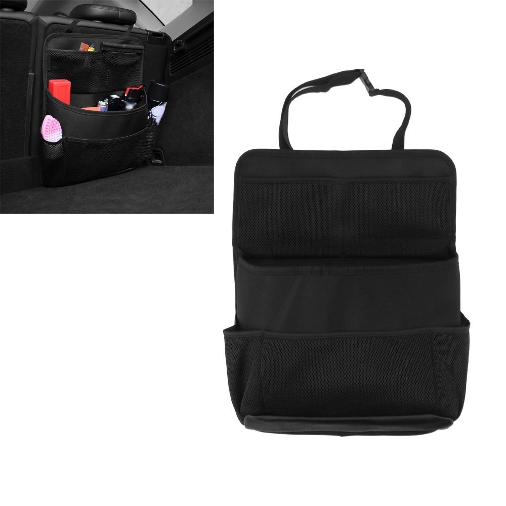 PU Leather Car Back Seat Storage Bag Oxford Cloth Car Backseat Holder  Family Car