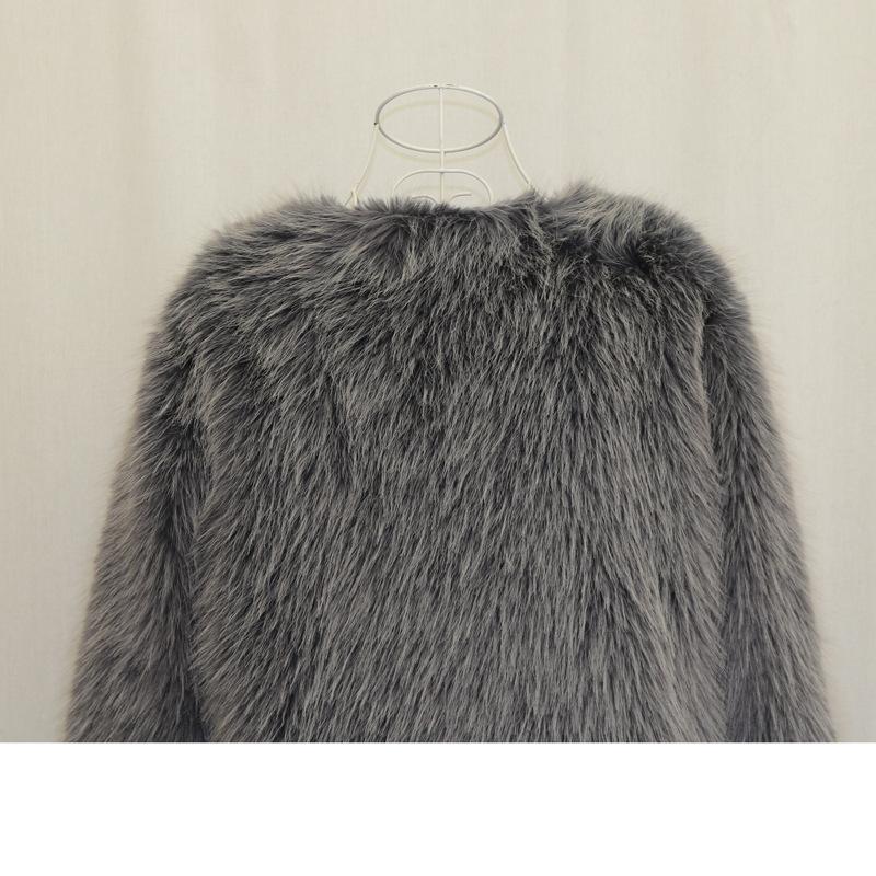 Autumn and Winter New Fox Fur Coat Short Slim Wool Fur Coat Casual Jacket