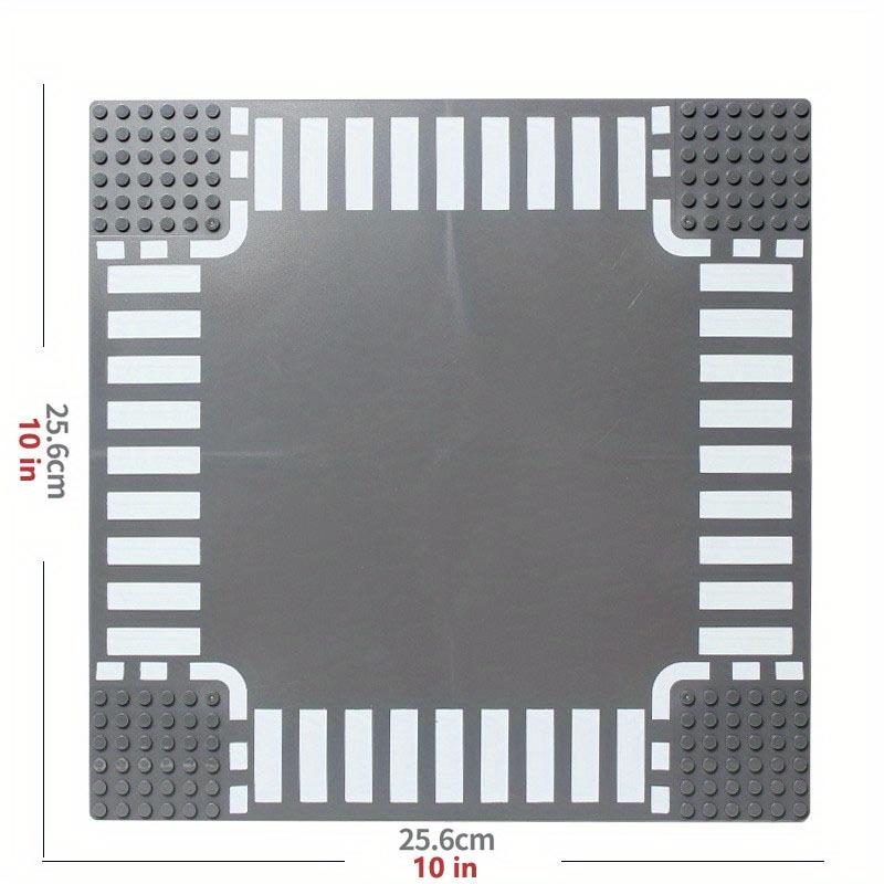 10 Zoll x 10 Zoll Stadtstraße Straßen-Grundplatte Kleine Teilchen Bausteine Gerade Kreuzung Kurve T-Kreuzung Bausteine Grundplatte Chil