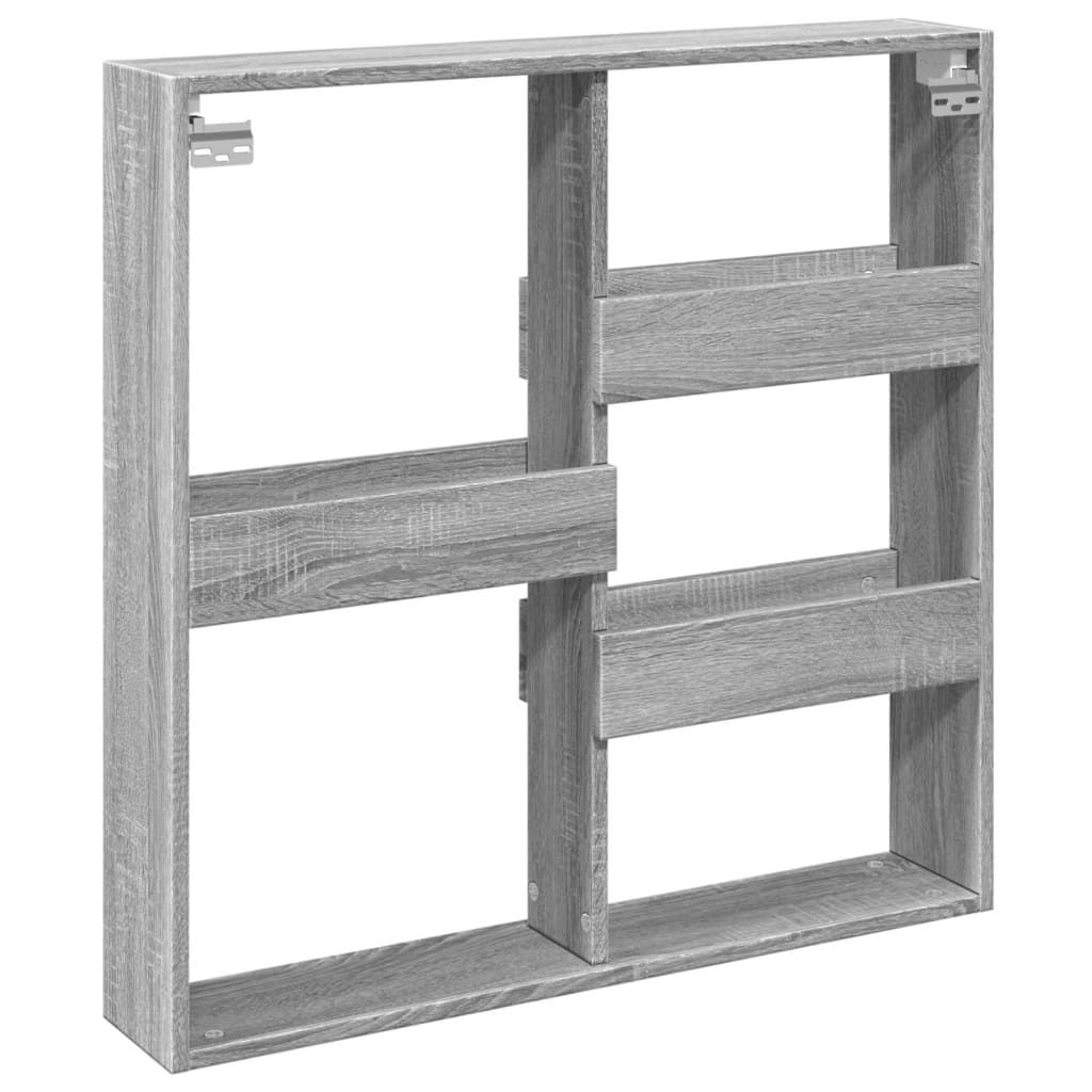 Wall Cabinet Gray Sonoma 80 x 15 x 80 cm Particleboard